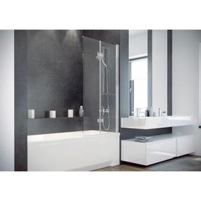 Vonios sienelė Besco Prestigio PP2S, 80 cm x 150 cm x 0.6 cm, skaidri sp./chromo sp./grūdintas