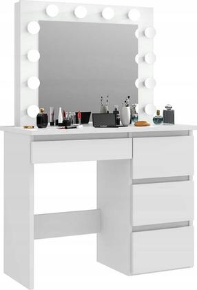 Kosmētikas galds Funfit, balta krās., 135.6 cm x 40 cm x 100 cm