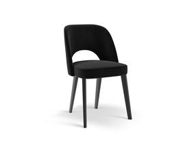 Ēdamistabas krēsls Cosmopolitan Design Bowe Velvet, matēts, melna krās., 52 cm x 56 cm x 83 cm