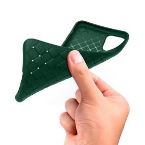 Telefono dėklas Devia Woven Pattern Design Soft Case, Apple iPhone 11 Pro Max, žalia