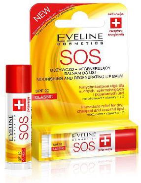 Бальзам для губ Eveline SOS Classic, 4.5 мл, мраморный цв.