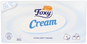 Popierinis rankšluostis Foxy Cream 1192-04273, 4 sl, 75 vnt.