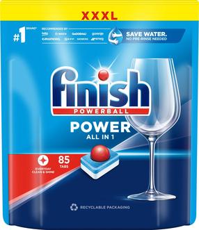 Nõudepesumasina kapslid Finish Power All In 1, 85 tk