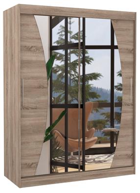 Spinta ADRK Modesto 150, ruda sp./rusva sp., 58 cm x 150 cm x 200 cm, su veidrodžiu