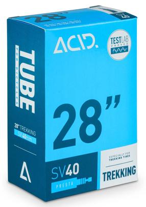 Dviračių padangų kamera ACID Trekking SV, guma, juoda sp., 28"