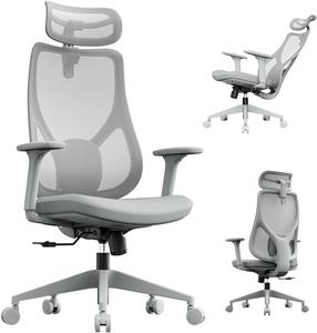 Darbo kėdė SENSE7 Moyo, 57 x 72.5 x 112 - 121.8 cm, pilka sp.