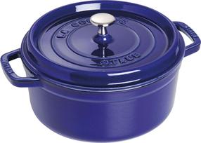 Emalēts čuguna katls Staub La Cocotte, Ø24 cm, 3.8 l, zila krās.