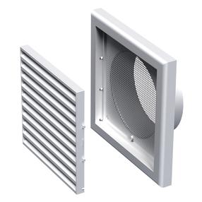 Ventilatsioonirest Haushalt, plastik, 186 mm x 186 mm, 150 mm