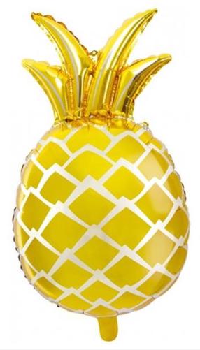 Folinis balionas figūrinis PartyDeco Pineapple, aukso sp.