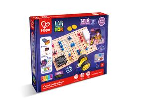 Vaikiškas elektronikos rinkinys Hape Lab Box Circuit Explorer Base, įvairių spalvų