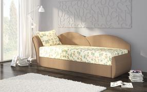 Sofa Aga Rose 14, Alova 66, rožinė sp., kairinė, 218 x 80 cm x 77 cm