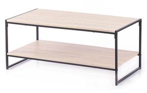 Kavos staliukas Homede Coxe, ąžuolo sp./juoda sp., 105 cm x 53 cm x 45 cm