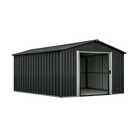Sodo sandėliukas Hatis 11,7 m2, 312 cm x 375 cm x 214 cm, pilka sp.