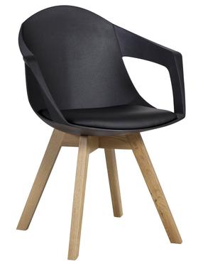 Valgomojo kėdė Home4you Stuart 37035, matinė, juoda sp., 58 cm x 57 cm x 88 cm