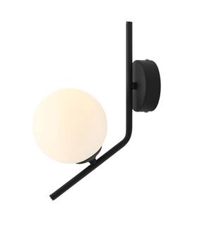 Lampa sienas Aldex Gallia 1095C1, E14, 1 x 10 W, balta krās. / melna krās.