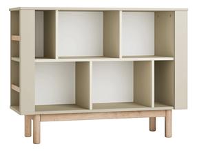Knygų lentyna Pinio Miloo Low, šampano sp., 90.4 cm x 40 cm x 120 cm