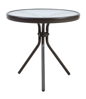 Lauko stalas Home4you Dublin, rudas, 50 cm x 50 cm x 46 cm