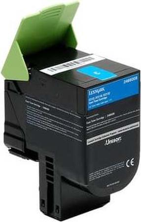Tonera kasete Lexmark 24B6008, zilganzaļa (cyan) krās.