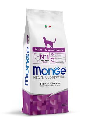 Kuiv kassitoit Monge Dry Cat Adult M56236, kanaliha, 10 kg