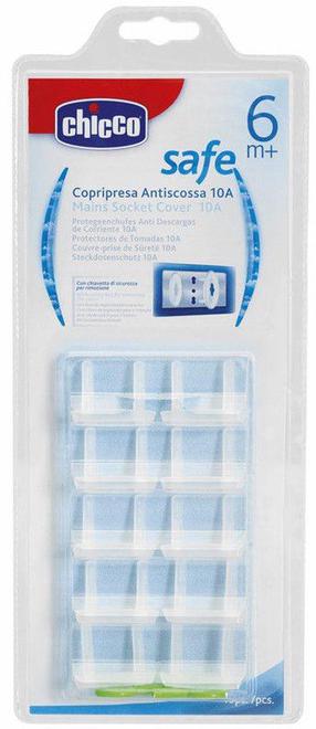 Kontaktligzdu aizsargi Chicco Mains Socket, caurspīdīga krās.