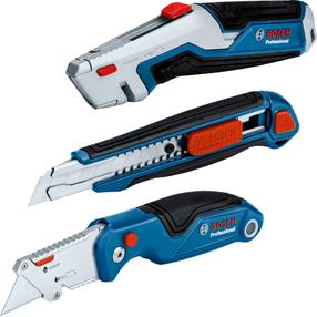 Набор строительных ножей Bosch, нержавеющая сталь, 3 шт.