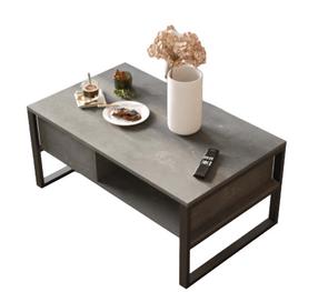 Kavos staliukas Kalune Design ML34-RG, ruda sp./sidabro sp., 59.7 cm x 100 cm x 44.4 cm