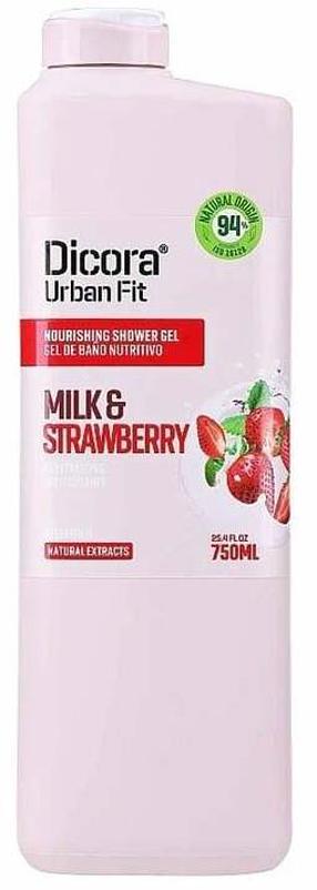 Гель для умывания тела Dicora Vitamin B Milk & Strawberry, 750 мл