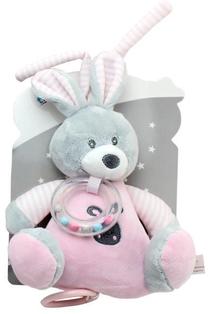 Barškutis Tulilo Music Box Bunny, rožinė sp./pilka sp.