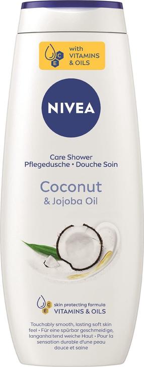 Kūno prausimosi želė Nivea Coconut & Jojoba Oil, 500 ml
