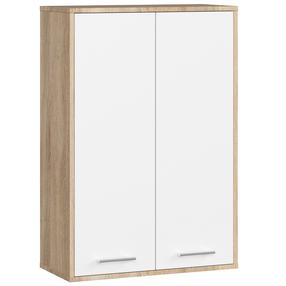 Rippuv vannitoakapp Akord Fin, valge v./pruunikas v., 30.5 cm x 64.2 cm x 93.6 cm