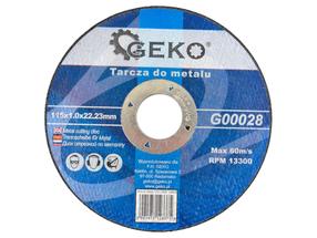 Pjovimo diskas Geko G00028, 115 mm x 1.0 mm x 22.23 mm