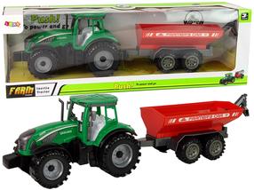 Игрушечный трактор Lean Toys Farm 14834, черный цв./красный цв./зеленый цв.