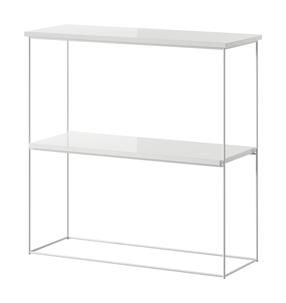 Konsoollaud ADRK Toni, läbipaistev v./valge v., 30 cm x 80 cm x 80 cm