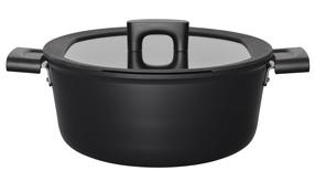 Kастрюля Fiskars Hard face 1052226, Ø26 см, 5 л, черный цв.