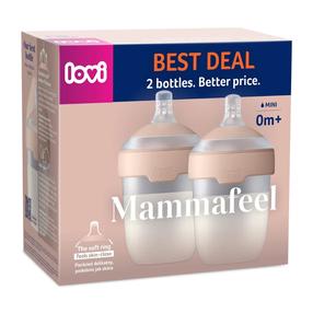 Buteliukų rinkinys Lovi Mammafeel, 150 ml, 0 mėn., rožinė sp.