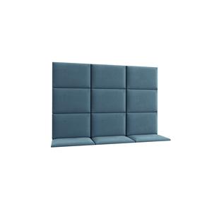 Декоративные панели для стен из текстиля Quadratta, 120 см x 180 см, 3.5 см, синий цв., 12 шт.