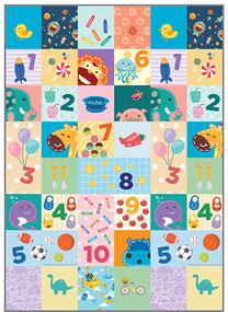 Žaidimų kilimėlis Marcus & Marcus Counting Is Fun, 180 cm x 150 cm, įvairių spalvų