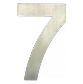 Durvju numurs "7" Haushalt SS-7, 6.1 cm x 3.61 cm, nerūsējošais tērauds, nerūsējošā tērauda krās.