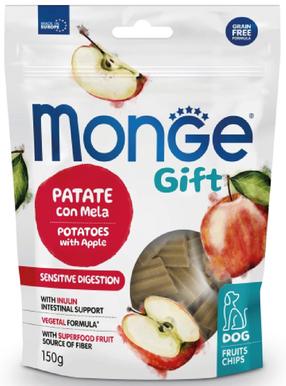 Лакомство для собак Monge Gift Fruits Chips Sensitive Digestion Potatoes With Apple, картофель, 0.15 кг