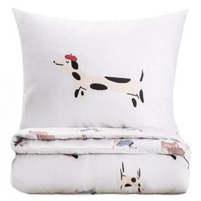 Vaikiškas patalynės užvalkalų komplektas Homla Teckel 241556, balta/įvairių spalvų, 140 x 200 cm