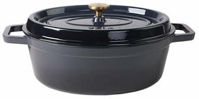 Emalēts čuguna katls Zyle ZY040DGKI, Ø28 cm, 7.8 l, melna krās.