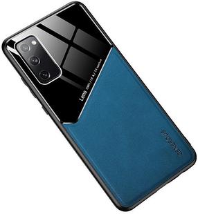 Telefono dėklas Mocco Lens Leather Back Case, mėlyna sp./juoda sp., Apple