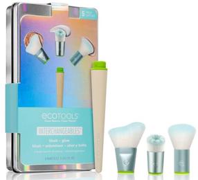 Набор кистей для макияжа Ecotools Interchangeables Blush + Glow, 5 шт., синий цв.