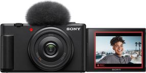 Digitālā fotokamera Sony Vlog ZV-1F, melna krās.