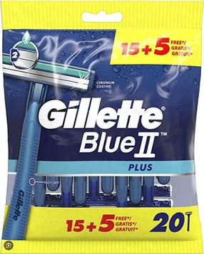 Бритва, одноразовый Gillette Blue II Plus, 20 шт.
