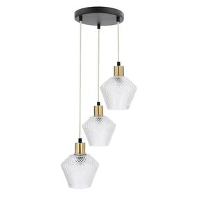 Valgusti rippuv Candellux Lighting Greniko, E14, 3 x 40 W, läbipaistev v. / kuldne v.