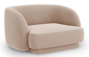 Krėslas Micadoni Home Miley Velvet, šviesiai ruda sp., 85 cm x 109 cm x 74 cm
