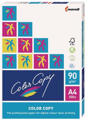 Офисная бумага Mondi Color Copy, A4, 90 g/m², белый цв., 29.7 см x 21 см, 500 стр. шт.