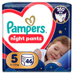 Sauskelnės nakčiai Pampers Night Pants, 5 dydis, 46 vnt.