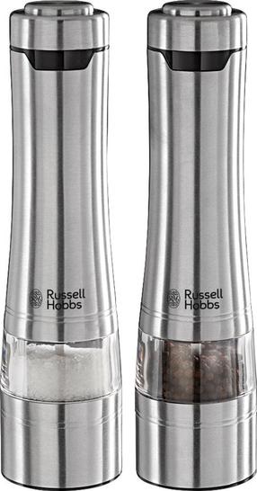 Druskos ir pipirų malūnėlis Russell Hobbs Classics, nerūdijančiojo plieno sp./skaidri sp., 2 vnt.